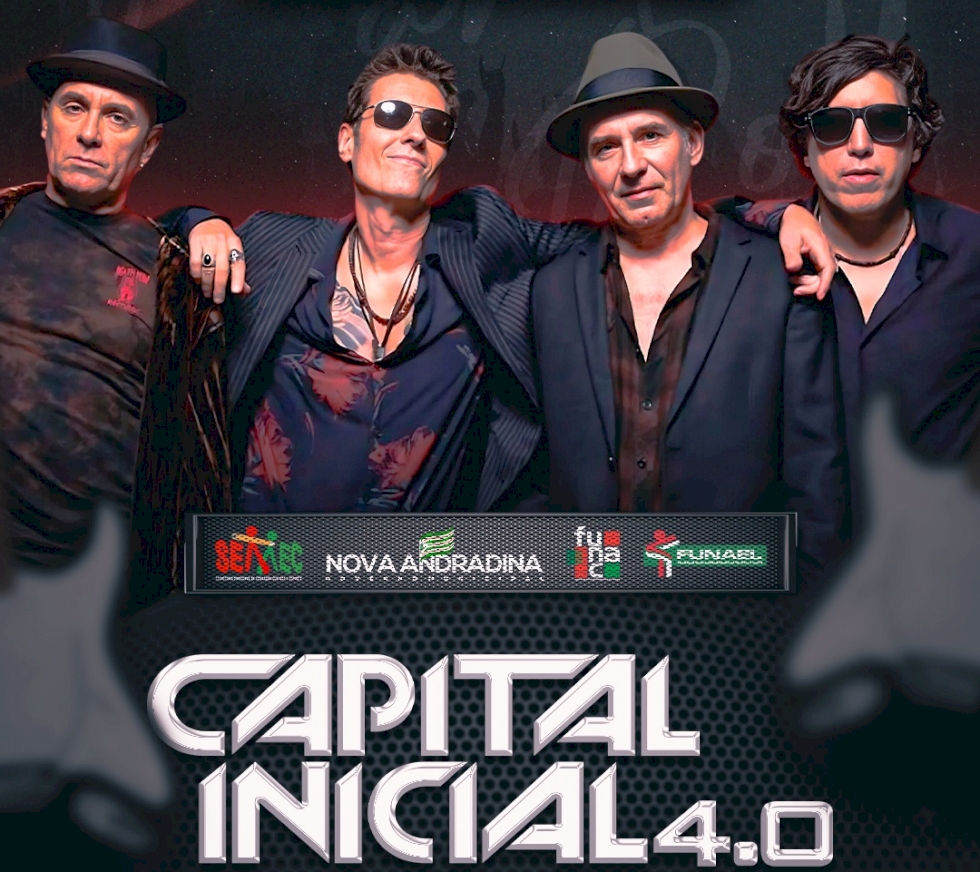 Show do Capital Inicial 4.0 acontece nesta sexta-feira (26) em Nova Andradina