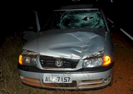 Mulher morre atropelada na MS-141