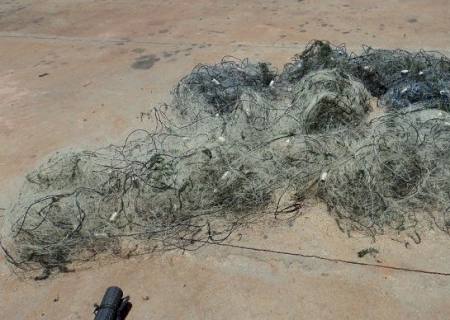 PMA de Bataguassu apreende redes e solta 10 peixes vivos dos petrechos
