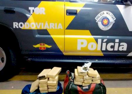 PMR prende homem com 18 kg de maconha