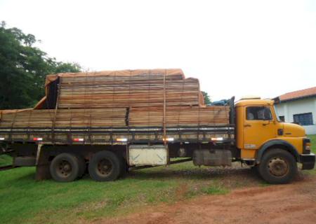 PMA autua empresa de Rondônia com caminhão com carga de madeira ilegal