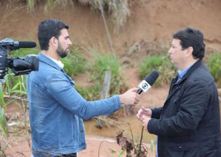 Guirado acompanha equipe de TV e analisa estragos causados pelas fortes chuvas