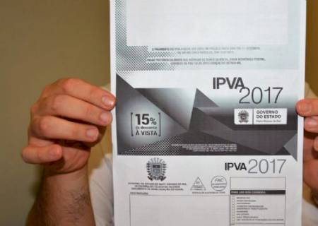 IPVA 2017: prazo para pagamento da terceira parcela vence nesta sexta-feira