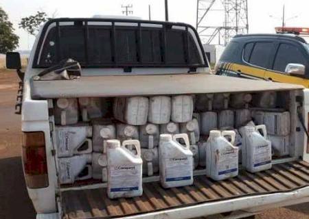 PMA autua em R$ 100 mil contrabandistas presos na fronteira com carga de agrotóxico