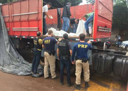 PF e PRF apreendem 1,3 tonelada de maconha em Ponta Porã