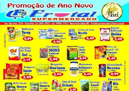 Promoção de Ano Novo no Frutal Supermercado