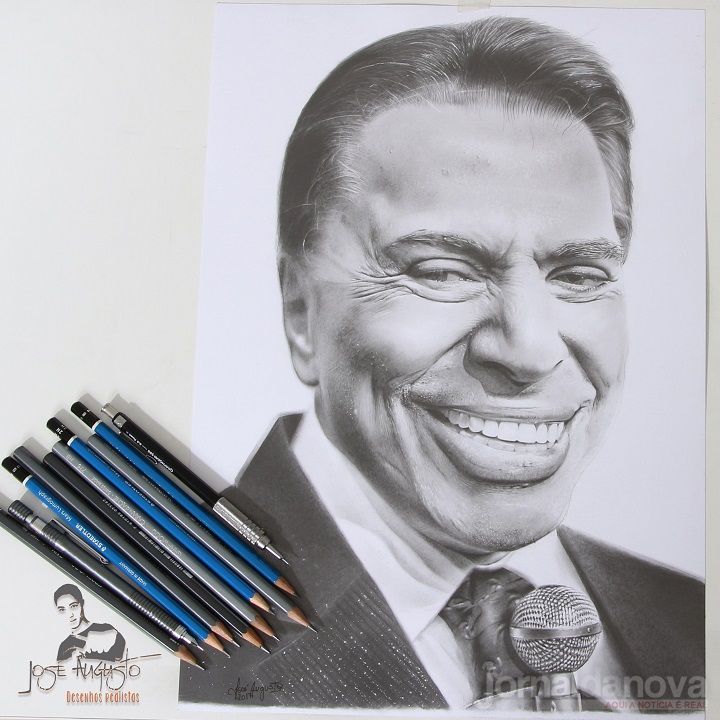 José Augusto desenhista realista retrata grandes artistas da TV