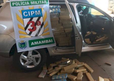 Em Amambai, PM apreende mais de 1,5 ton de maconha