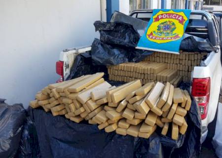 Ação conjunta da PF e PMR apreende carga de droga na MS-164
