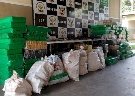 Droga encontrada pelo DOF em oficina de fachada, pesou mais de 2,6 toneladas