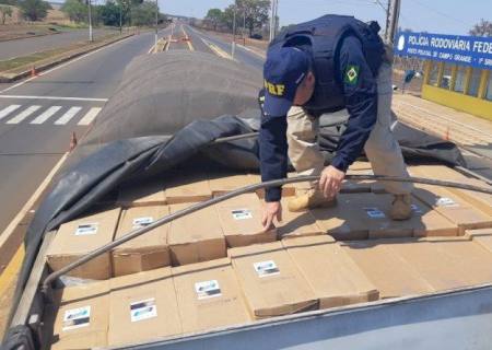 PRF apreende carga de cigarros contrabandeados em Campo Grande