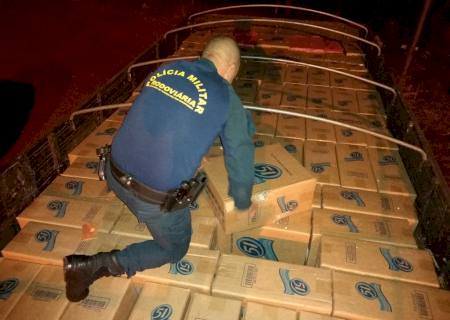 Motorista é preso com 20 mil pacotes de cigarros na MS-141