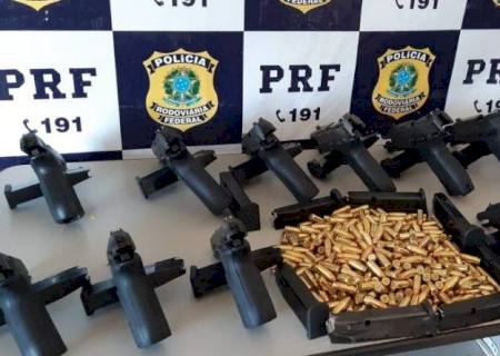 Homem é preso com 13 armas de fogo, 23 carregadores e 360 munições em Água Clara