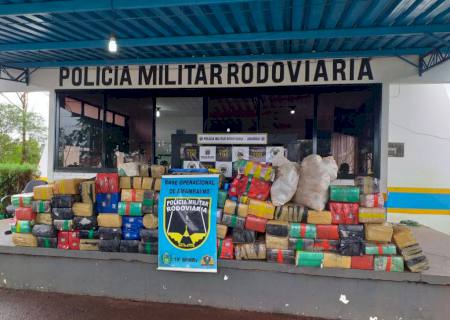 PMR apreende adolescente com 2,5 ton de maconha em Amambai