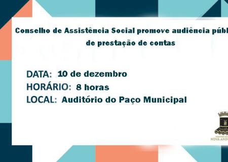Conselho de Assistência Social promove audiência pública de prestação de contas