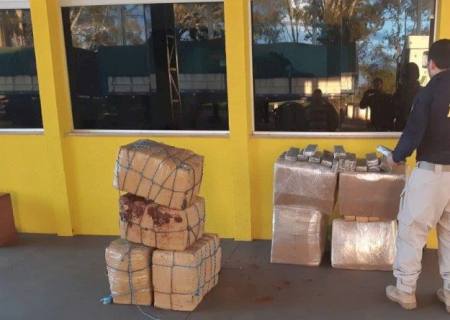 Caminhoneiro é preso pela PRF com 327 kg de maconha