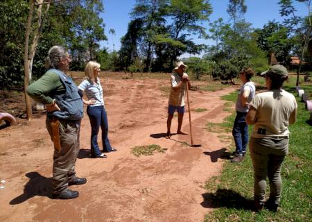Semadi dá apoio ao Imasul em visita técnica para verificar situação de macacos na ''matinha''