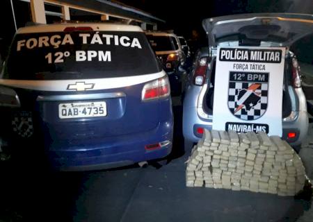 Casal de adolescentes é apreendido com 151 kg de maconha em Naviraí