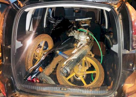 Menor é apreendido pelo DOF levando moto furtada dentro de carro roubado na MS-156