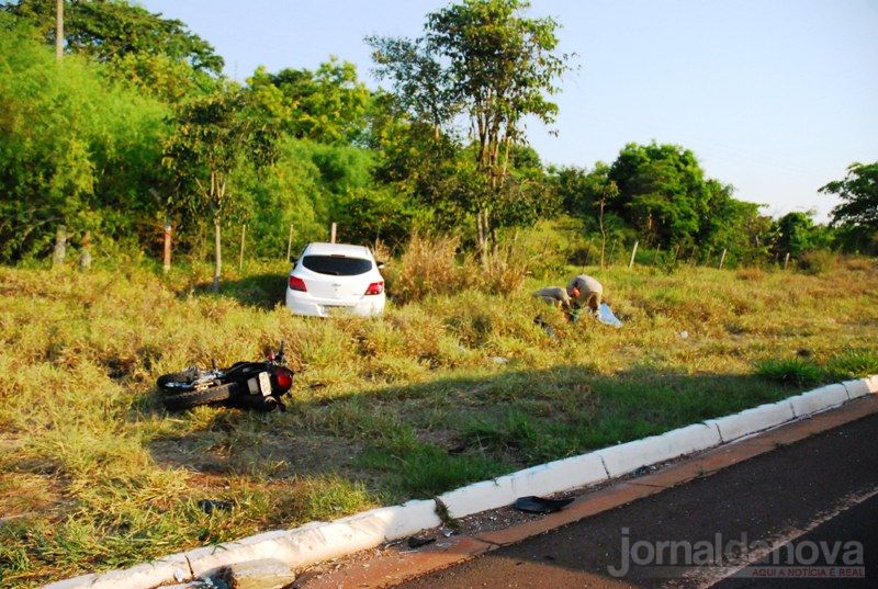 Colisão entre moto e carro deixa um morto na MS-395