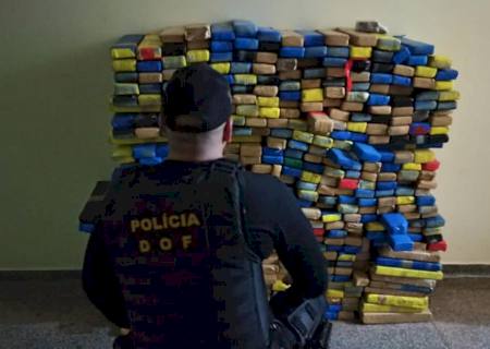 DOF encontra imóvel abandonado em Ponta Porã com quase meia tonelada de drogas