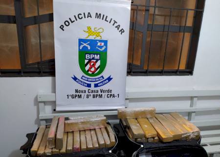 Polícia Militar apreende 51 kg de maconha em Nova Casa Verde