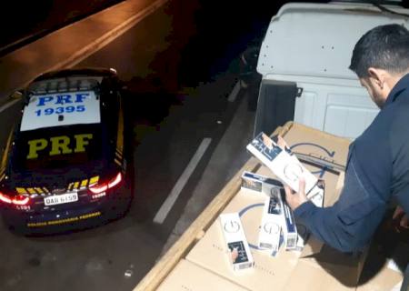 Carga de cigarros avaliada em R$ 2,12 milhões é apreendida pela PRF em Caarapó