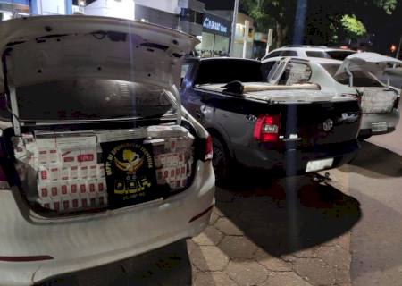 DOF apreende três veículos carregados com cigarros contrabandeados