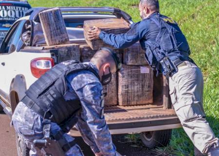 Choque e PRF interceptam mais de 600 kg de maconha em Terenos