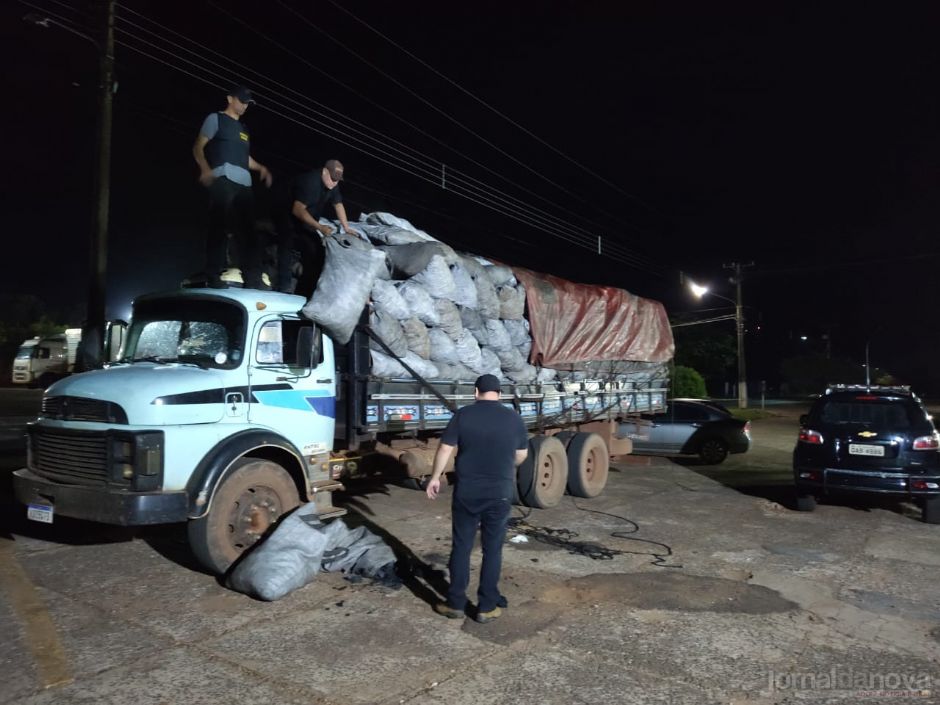 Em Jardim, Polícia Civil apreende 4 ton de maconha em caminhão carregado de carvão