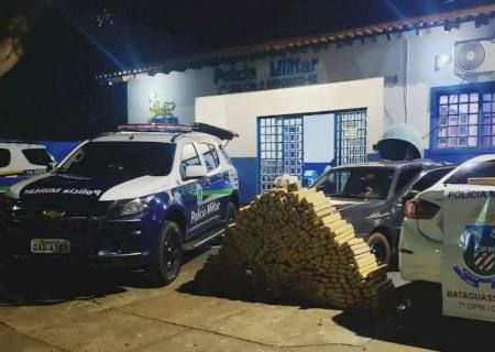 Trio é preso com veículo carregado de maconha em Bataguassu