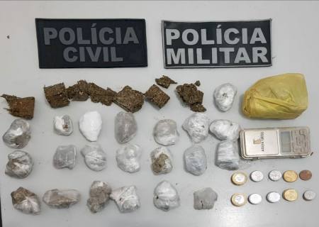 Em nova ação conjunta, polícia fecha boca de fumo e prende jovem em Santa Rita do Pardo