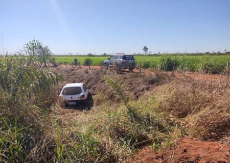 DOF apreende veículo com maconha que caiu em ribanceira na MS-145