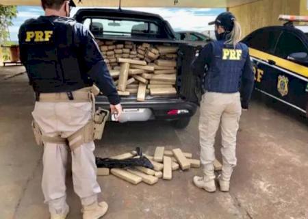 Caminhonete com mais de meia tonelada de maconha é apreendida pela PRF em Ponta Porã