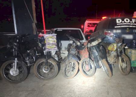 DOF apreende motocicletas com mais de 700 quilos de maconha