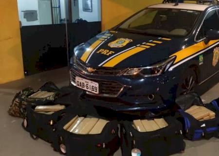 Carro que saiu de Dourados com 170 kg de maconha é apreendido em Coxim