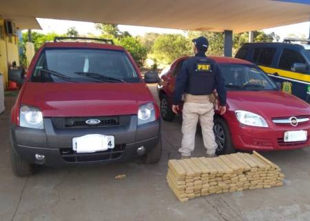 Traficante e batedor foram presos em Água Clara com quase 90 kg de maconha
