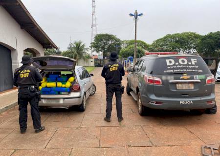 Mineiro é preso com carro roubado com 207 kg de maconha na região de Caarapó