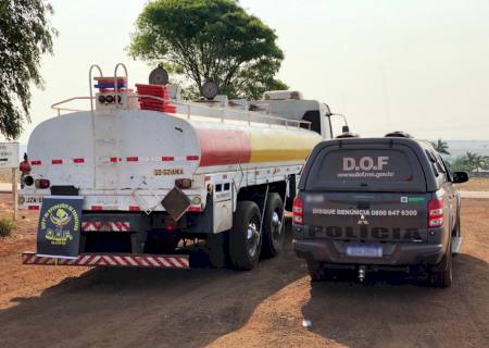 DOF apreende caminhão tanque com mais de 9 toneladas de maconha