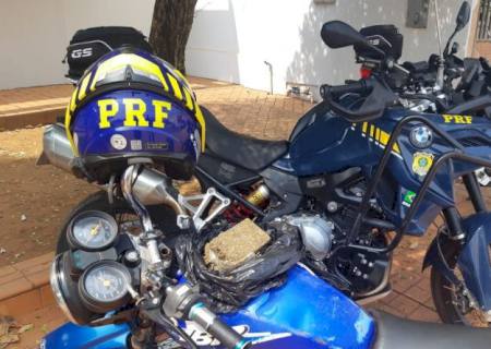 PRF apreende menor com maconha e moto adulterada na BR-163