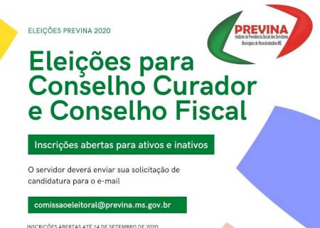 Comissão divulga calendário para eleger novos conselheiros do Previna