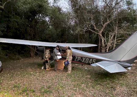 Senad apreende avião que estaria sendo usado no tráfico de drogas