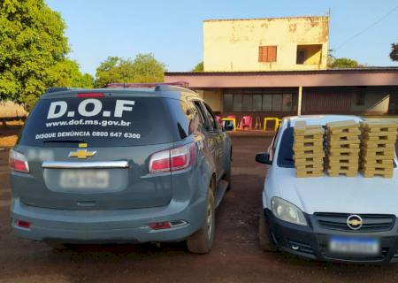 Polícia intercepta veículo que seguia para o Paraná com quase 100 kg de maconha