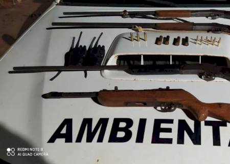 Caçadores são presos com armas e munições em Rio Brilhante