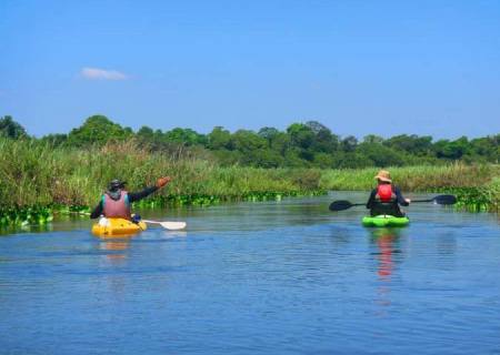 Imasul sinaliza trecho de trilha aquática que passa pelo Parque Estadual das Várzeas do Rio Ivinhema