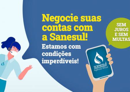 Parcelamento de contas atrasadas com a Sanesul termina 31 de dezembro