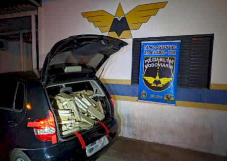 Em Amambai, traficante é preso transportando drogas em partes ocultas de veículo