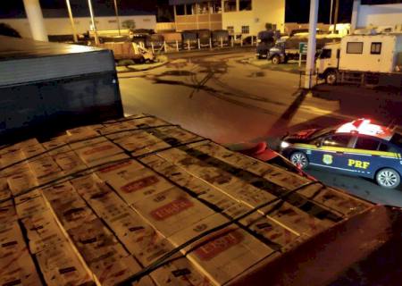 PRF apreende 400 mil maços de cigarro contrabandeados em Eldorado