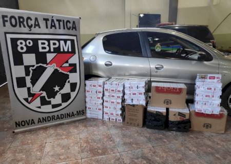 Casal ''perde'' carga de cigarros para Força Tática em Batayporã