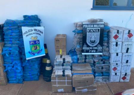 Polícia Militar intercepta comboio com mercadorias oriundas do Paraguai em Brasilândia